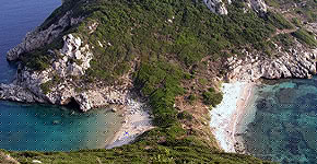 Die Insel Korfu Blick auf die Insel Korfu
