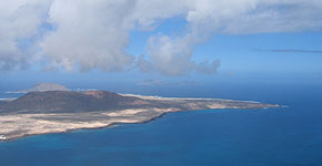 Luftaufnahme der Insel Lanzarote