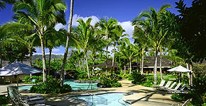 Eine Hotelanlage auf der Insel Kauai
