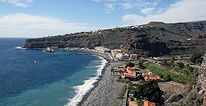 Bild der Küste mit Strand der Insel La Gomera