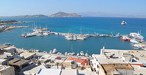Bild vom Hafen der Insel Naxos