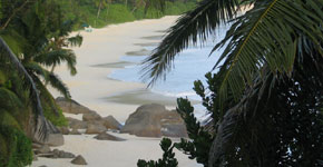 Bild vom Strand der Seychellen